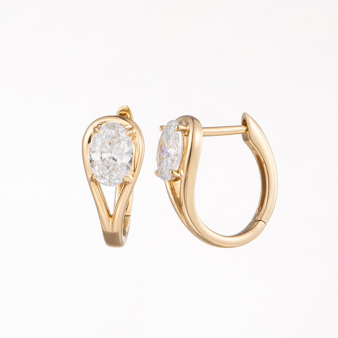 14K Lab Grown Diamond Earrings