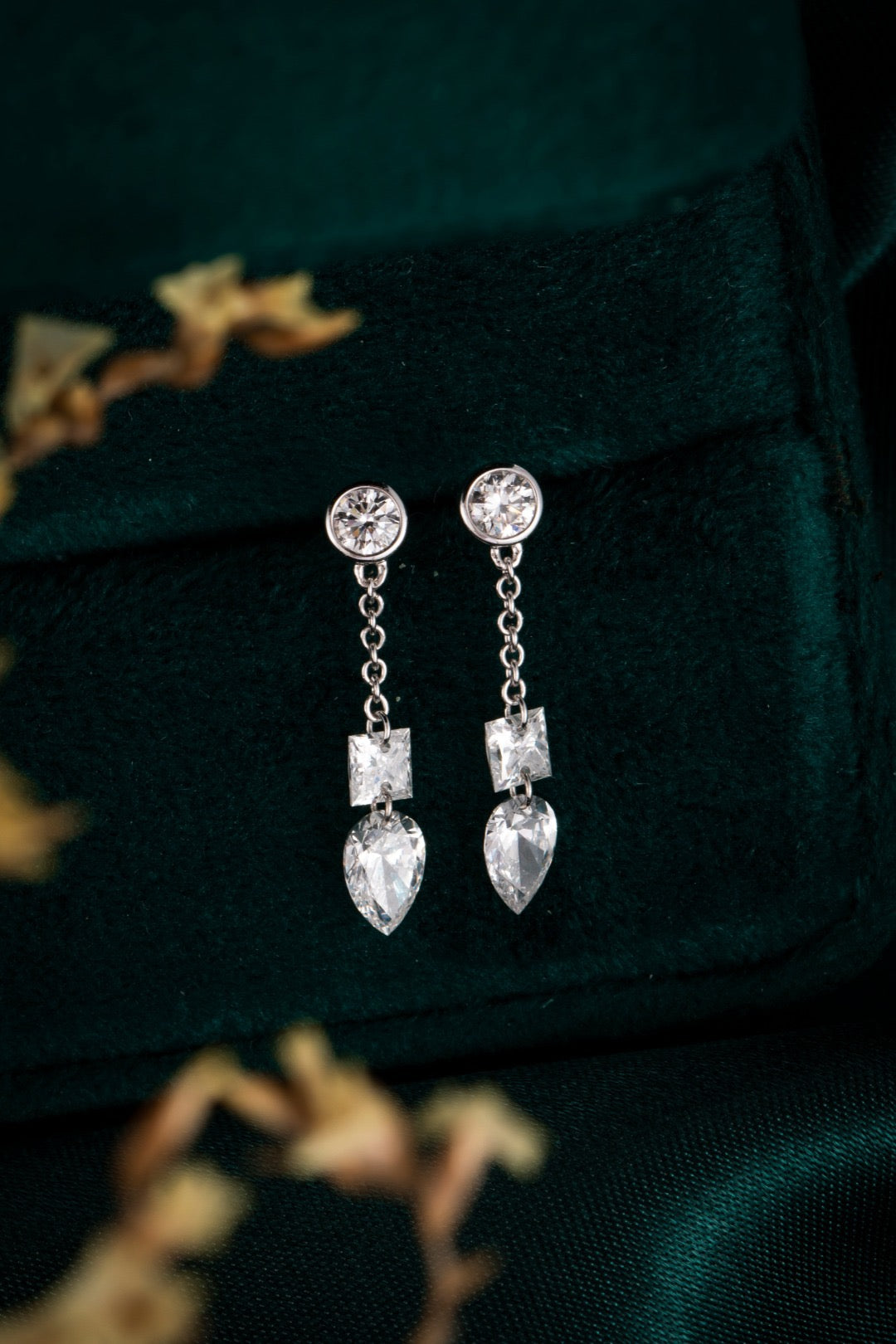 Pt950 Lab Grown Diamond Earrings