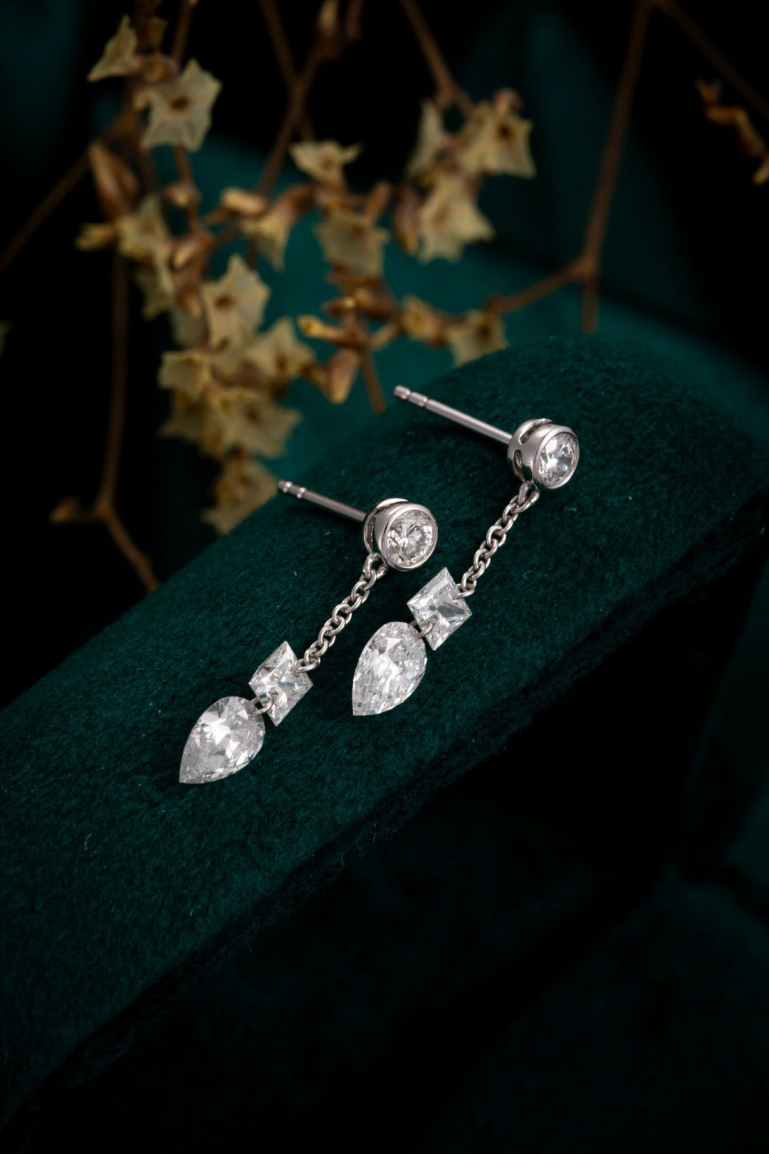 Pt950 Lab Grown Diamond Earrings