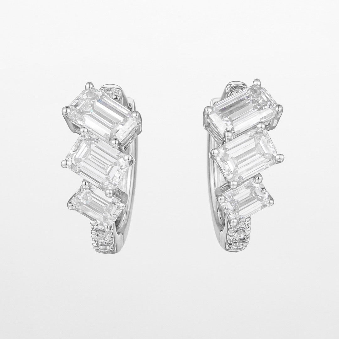 Pt900 Lab Grown Diamond Earrings