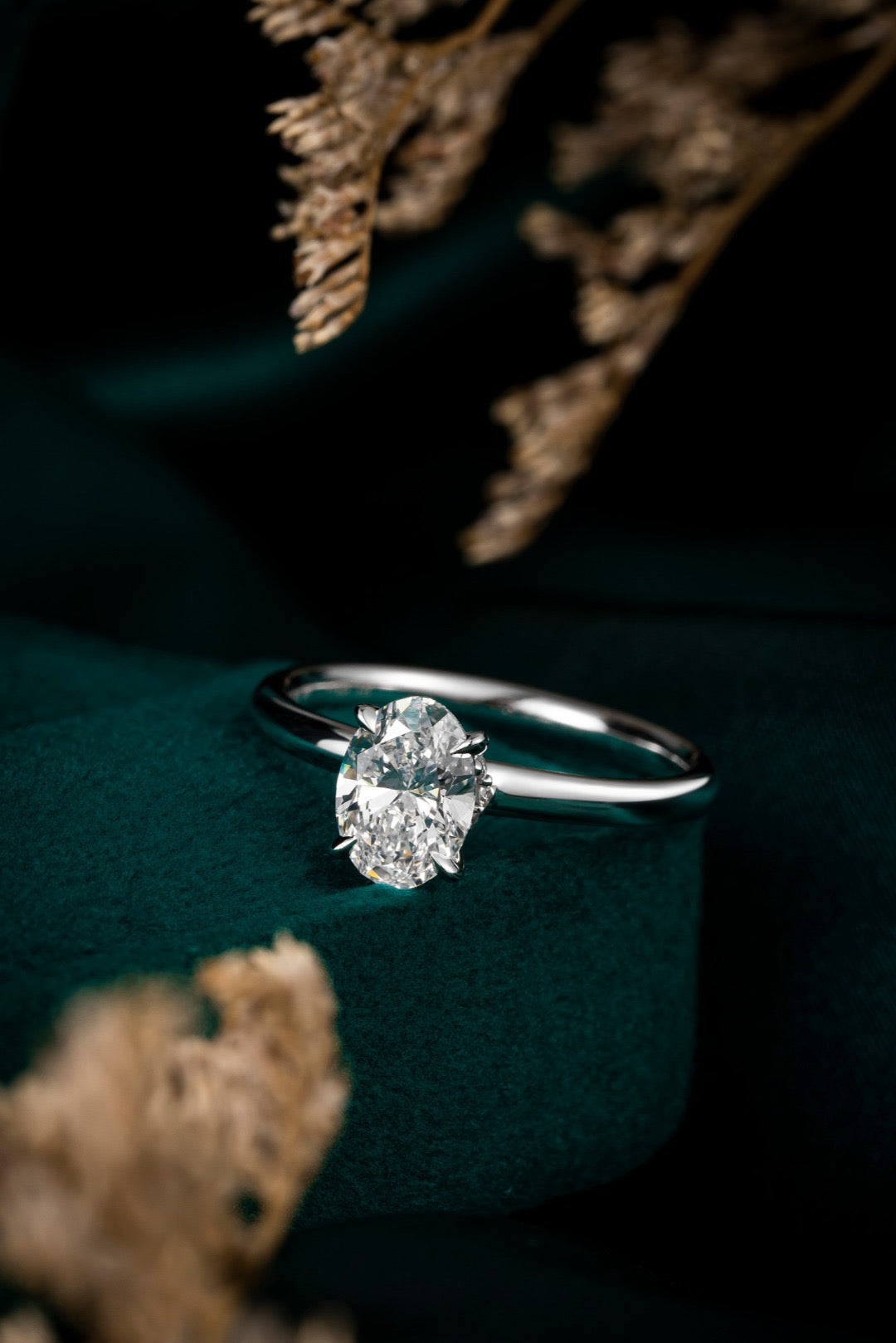 Pt900 Lab Grown Diamond Ring