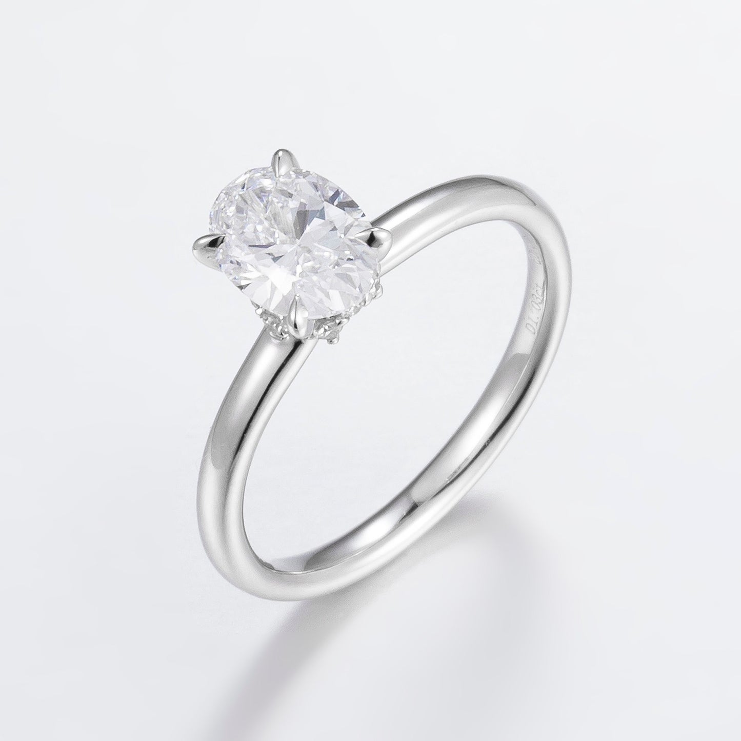 Pt900 Lab Grown Diamond Ring