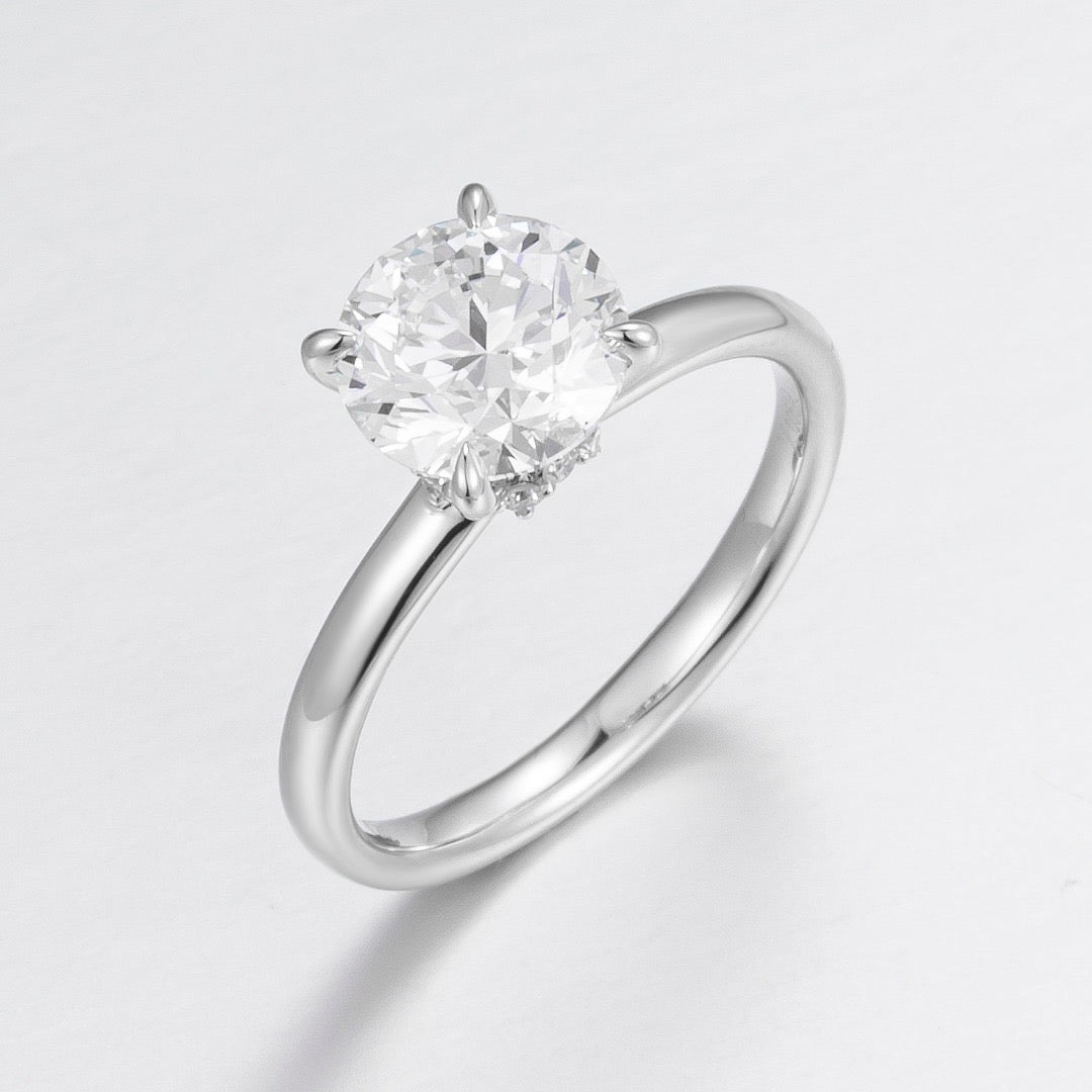Pt900 Lab Grown Diamond Ring