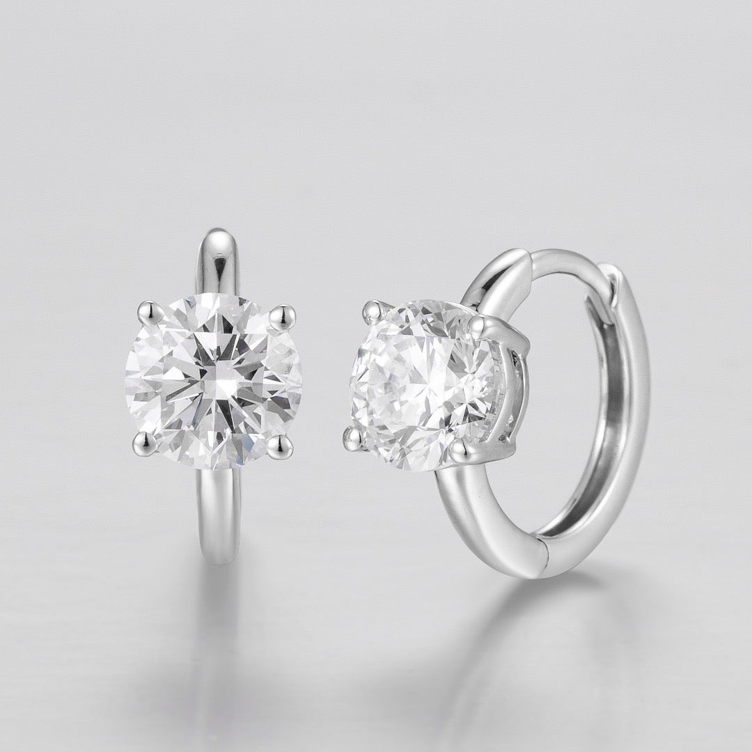 Pt900 Lab Grown Diamond Earrings