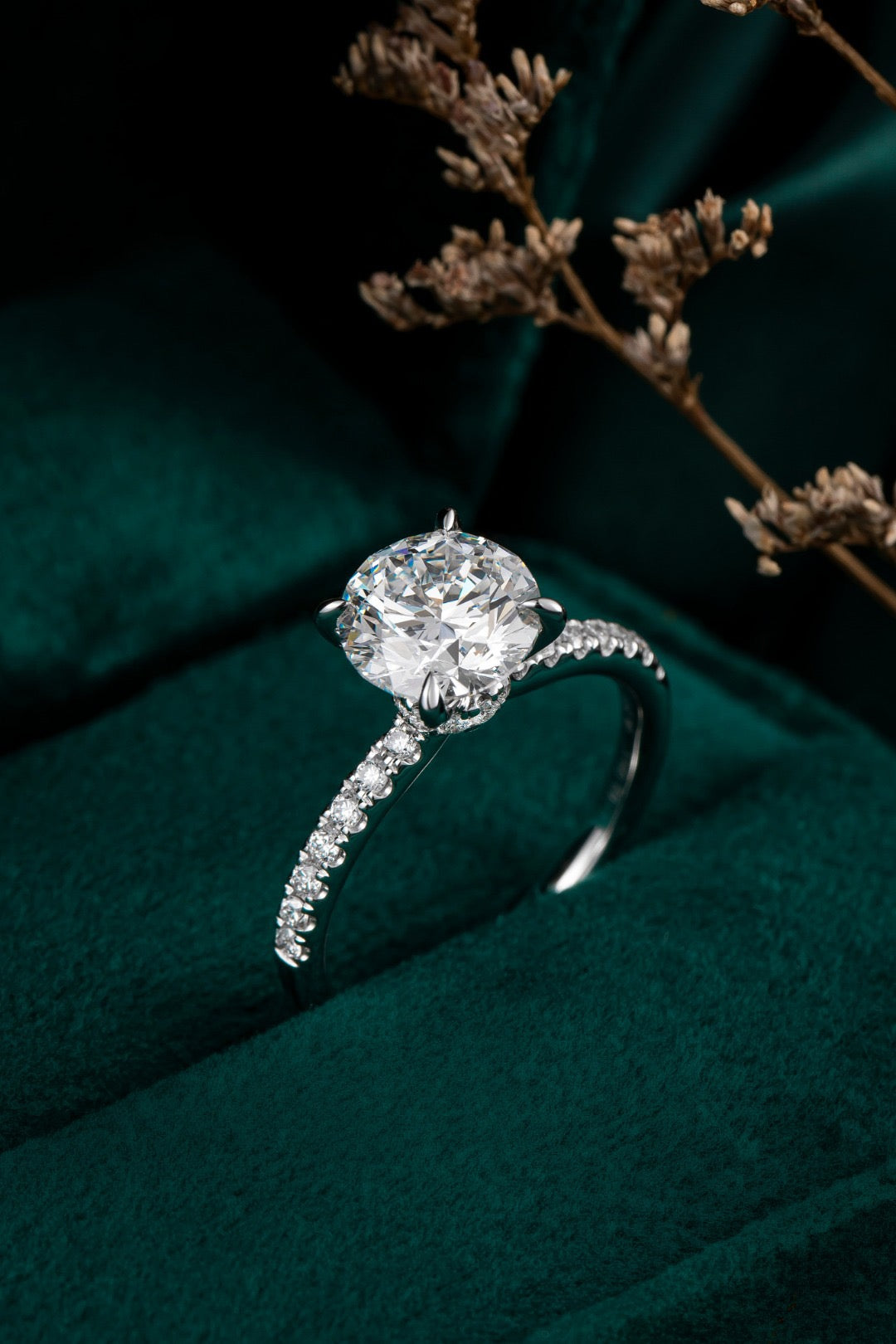 Pt900 Lab Grown Diamond Ring