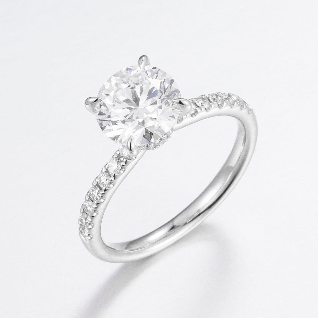 Pt900 Lab Grown Diamond Ring