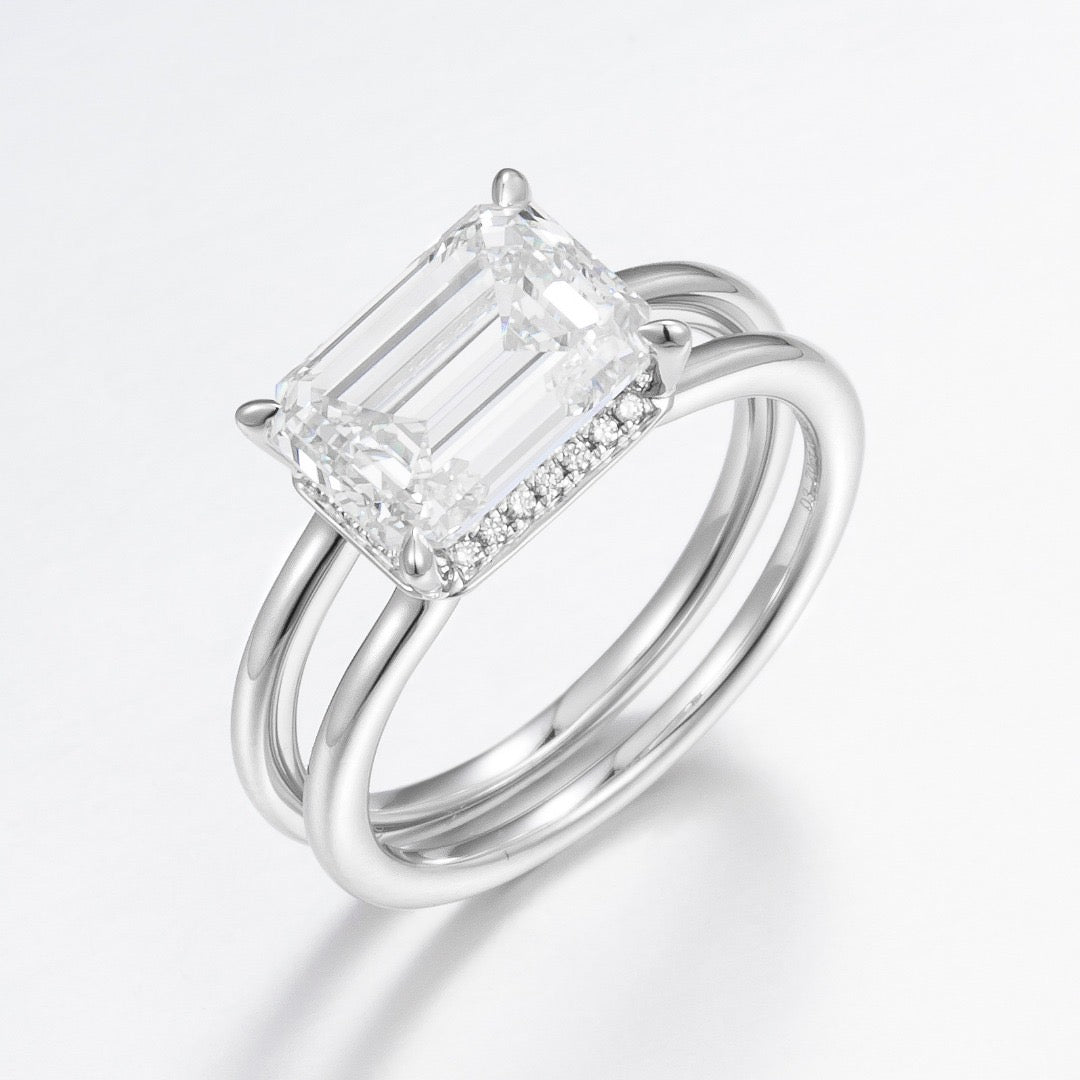 Pt900 Lab Grown Diamond Ring