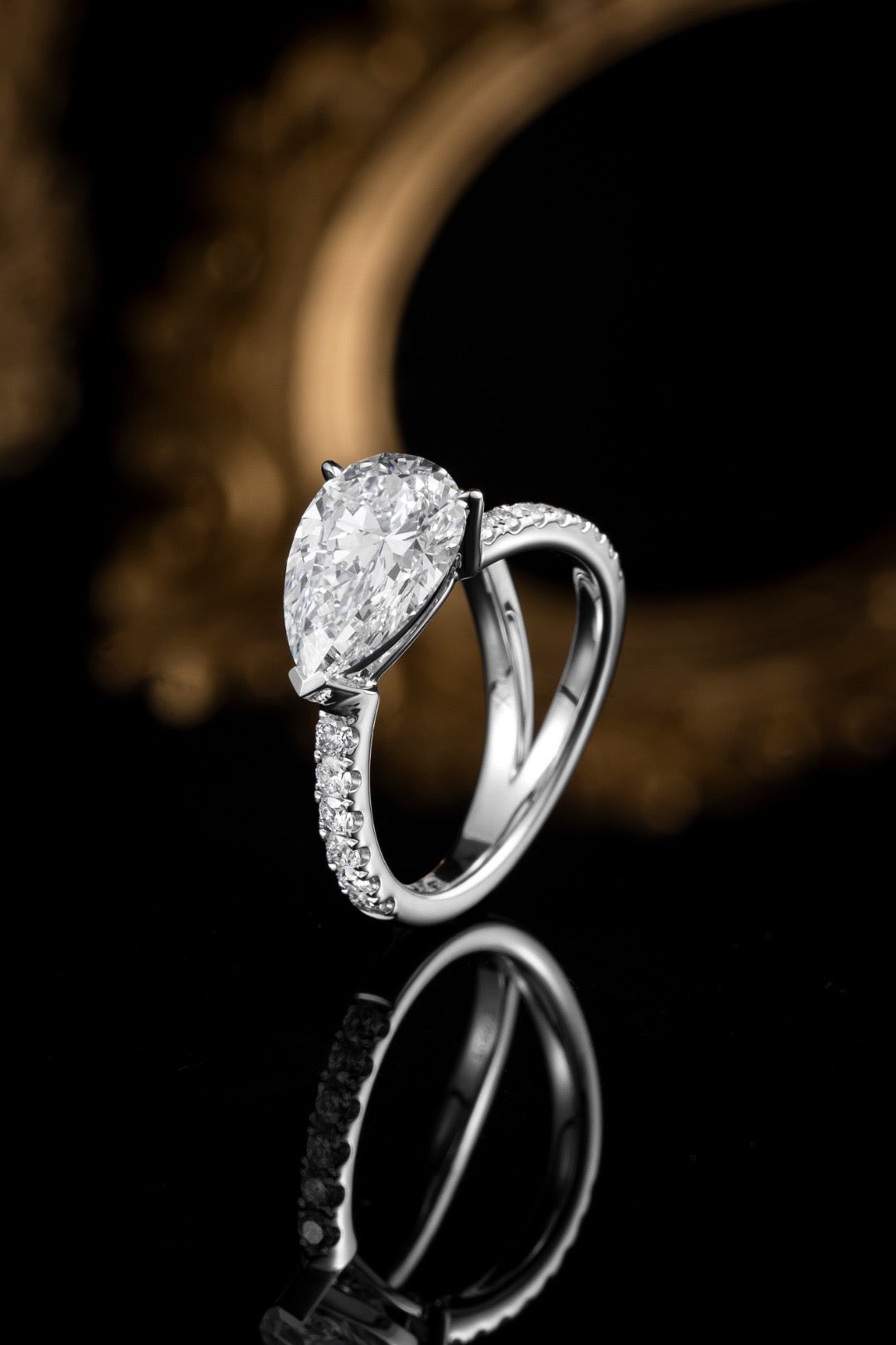 Pt900 Lab Grown Diamond Ring