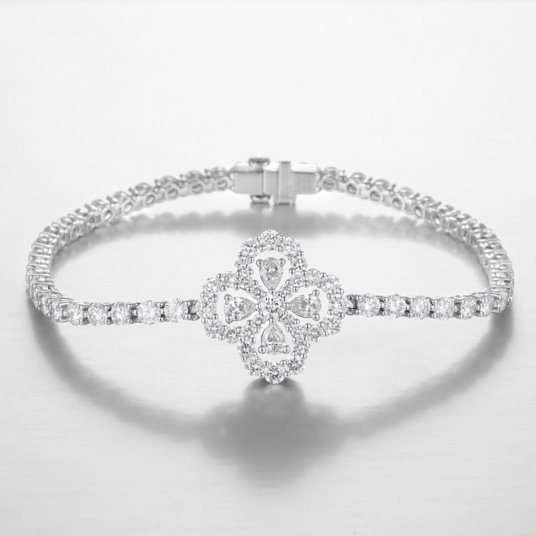 Pt900 Lab Grown Diamond Bracelet