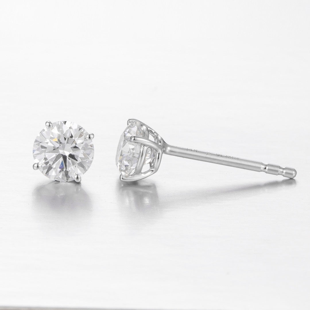Pt950 Lab Grown Diamond Earrings