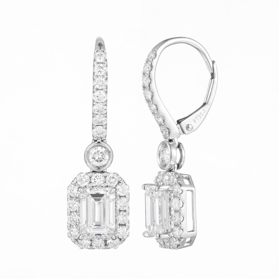 Pt900 Lab Grown Diamond Earrings