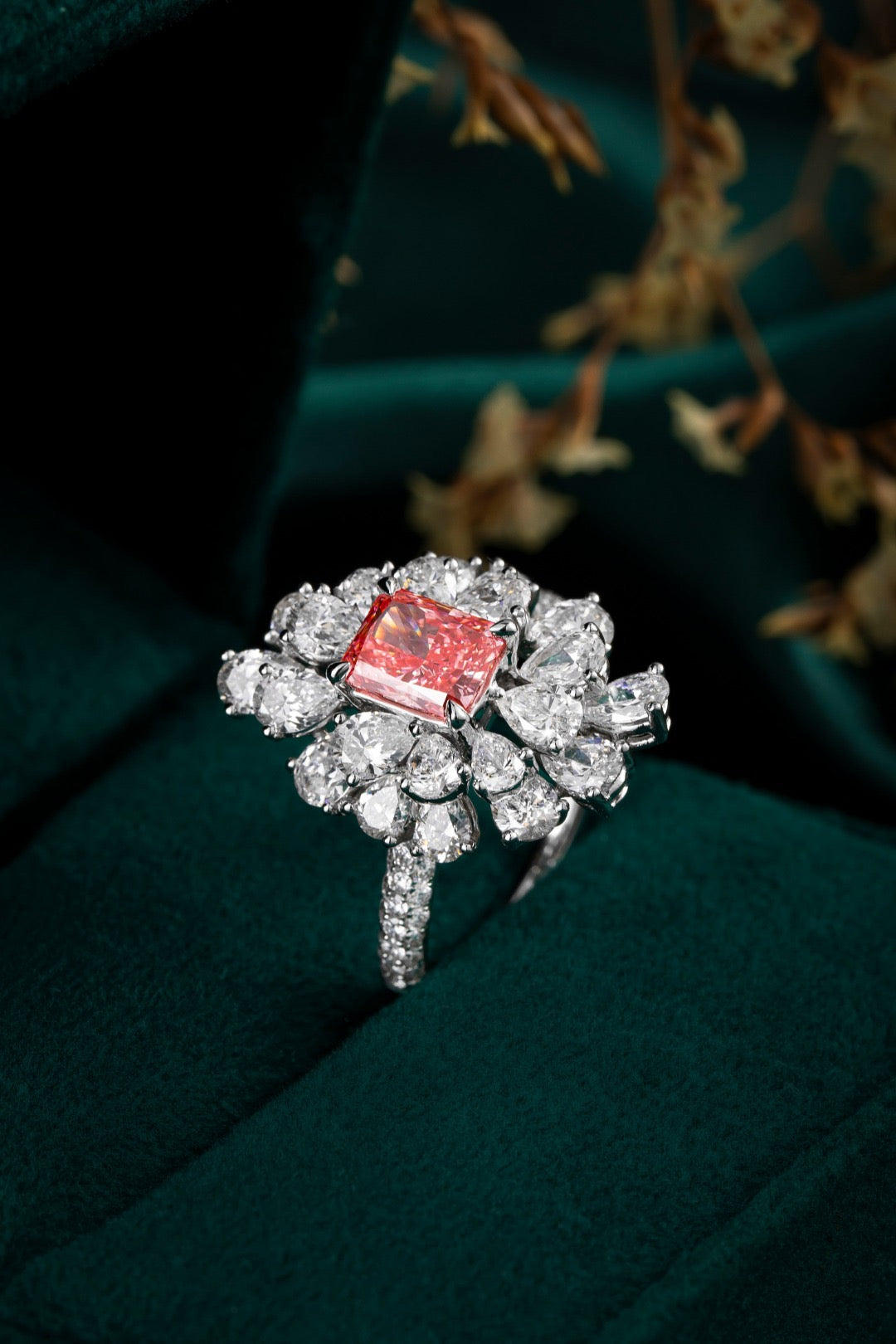 Pt900 Lab Grown Diamond Ring