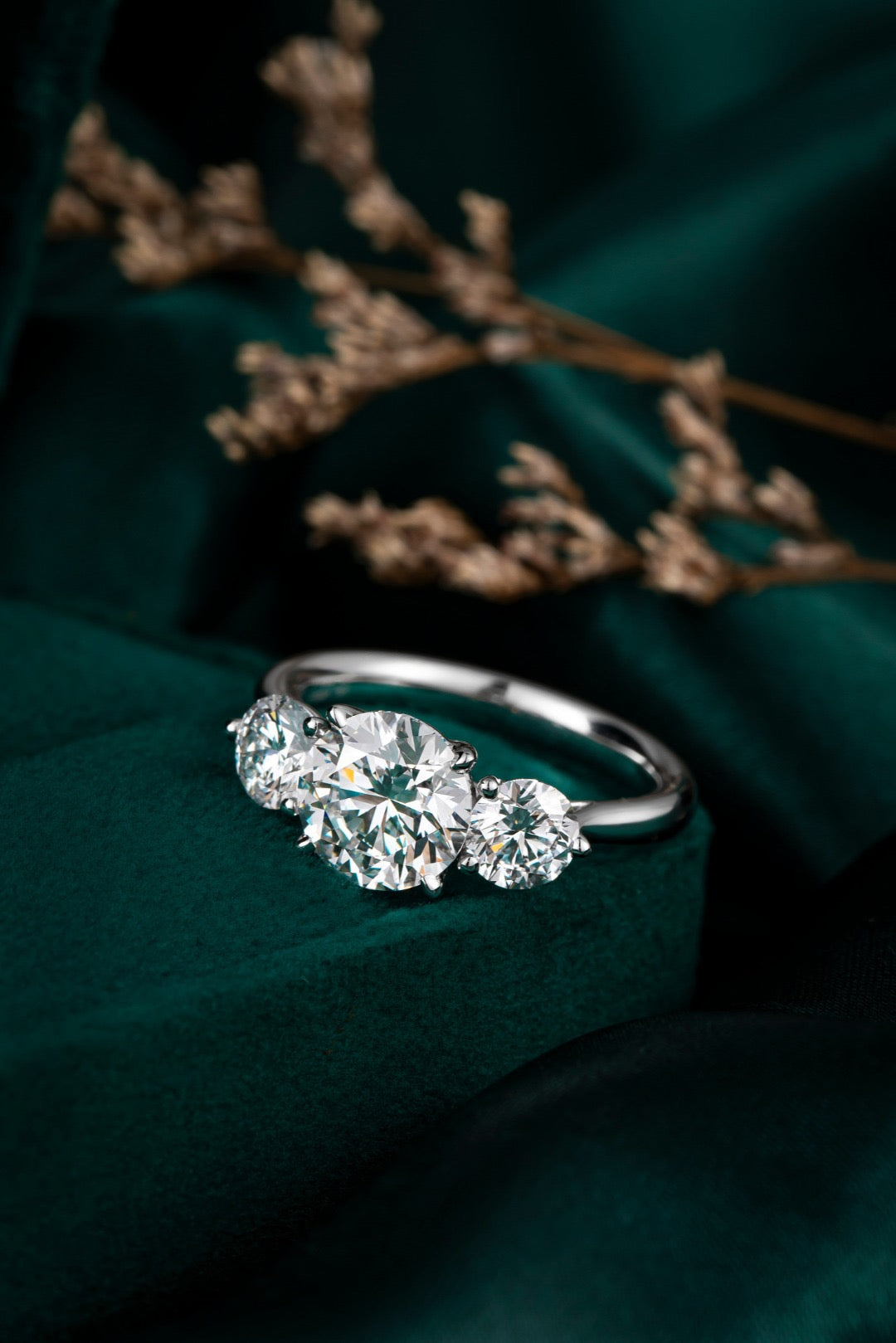 Pt900 Lab Grown Diamond Ring