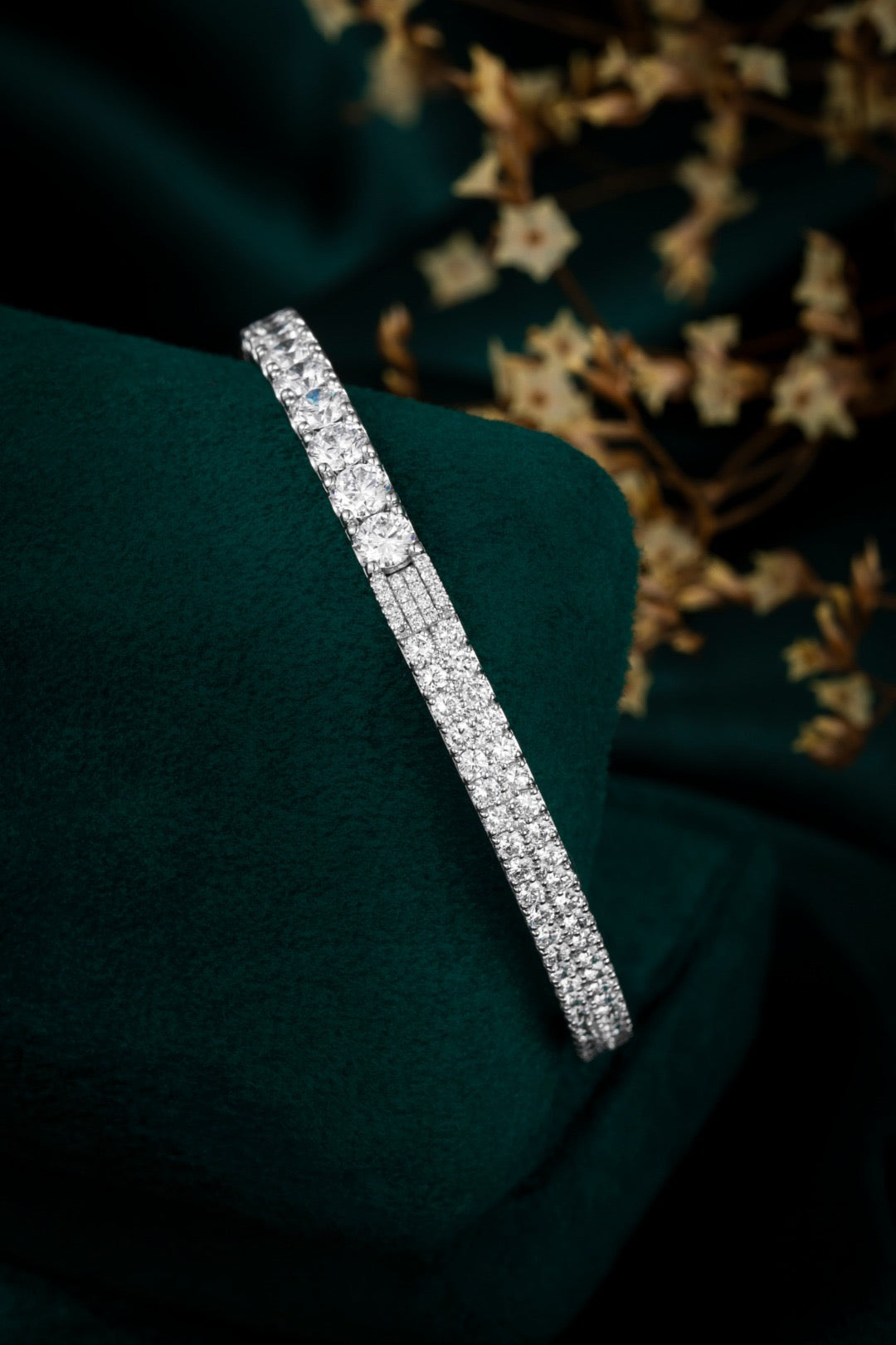 Pt900 Lab Grown Diamond Bracelet 44*54cm
