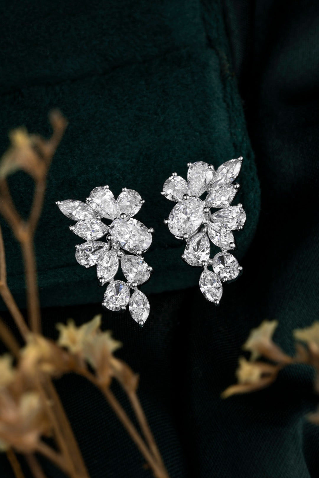 Pt900 Lab Grown Diamond Earrings