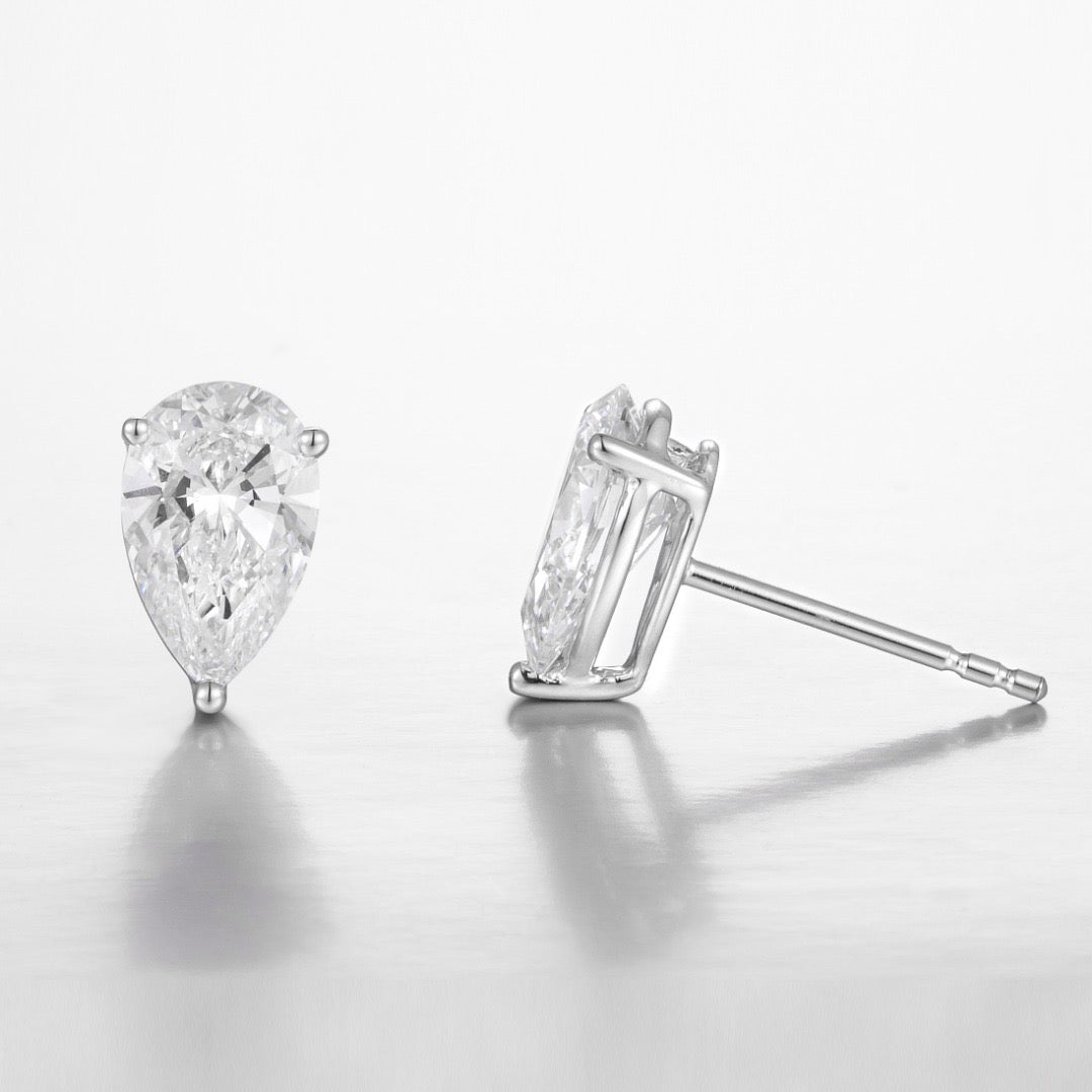 Pt900 Lab Grown Diamond Earrings