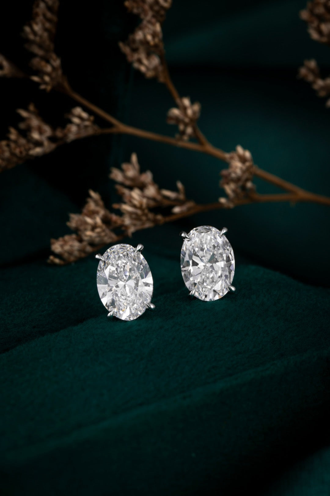 Pt900 Lab Grown Diamond Earrings 1.0CT