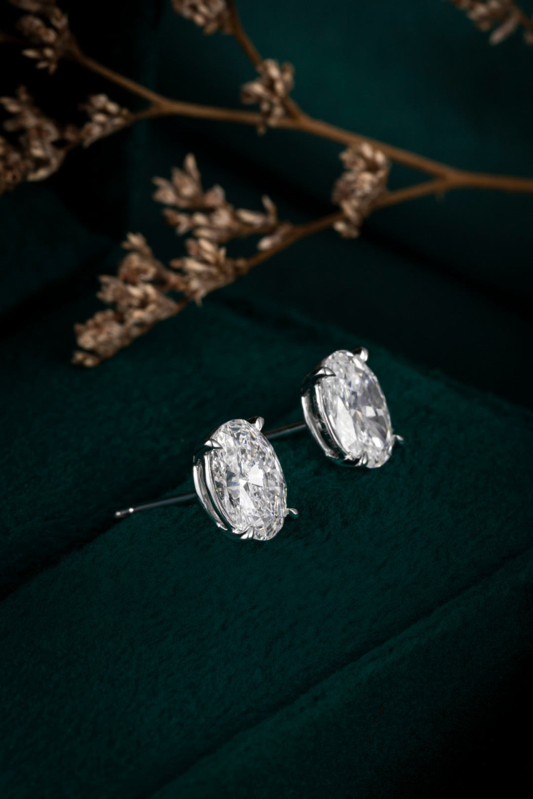 Pt900 Lab Grown Diamond Earrings 1.0CT