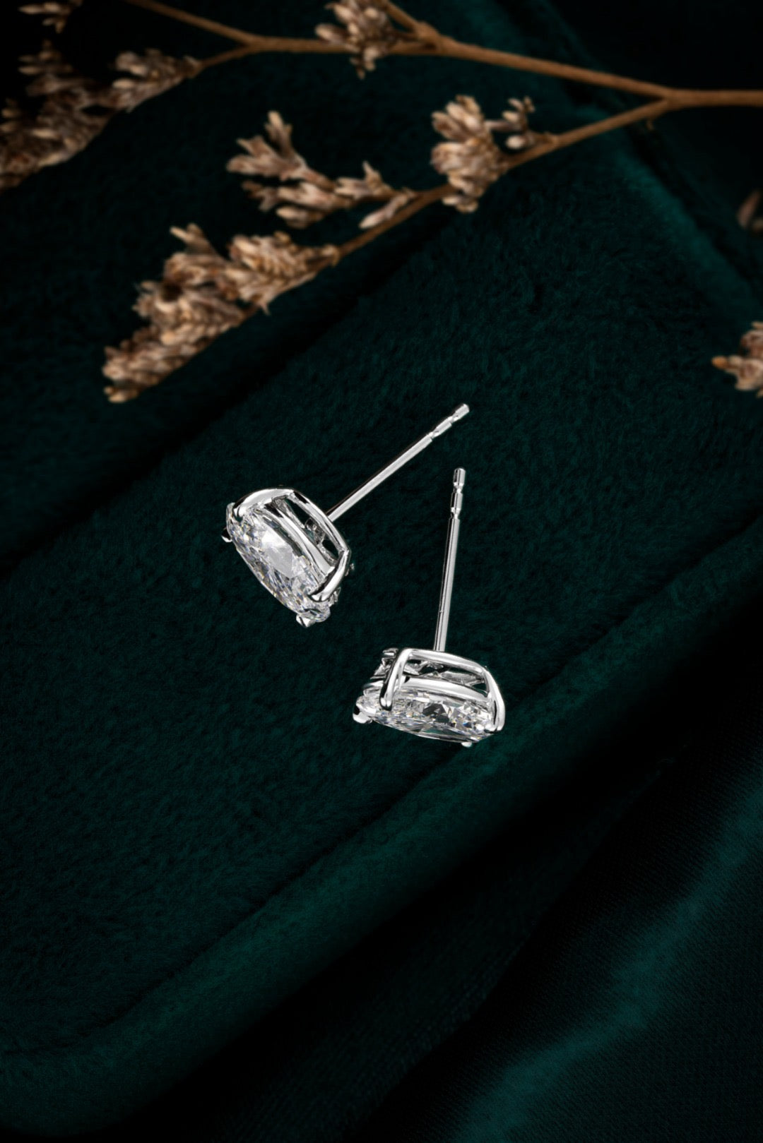 Pt900 Lab Grown Diamond Earrings 1.0CT