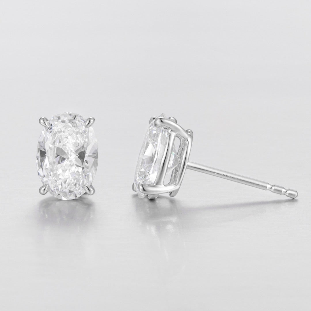 Pt900 Lab Grown Diamond Earrings 1.0CT
