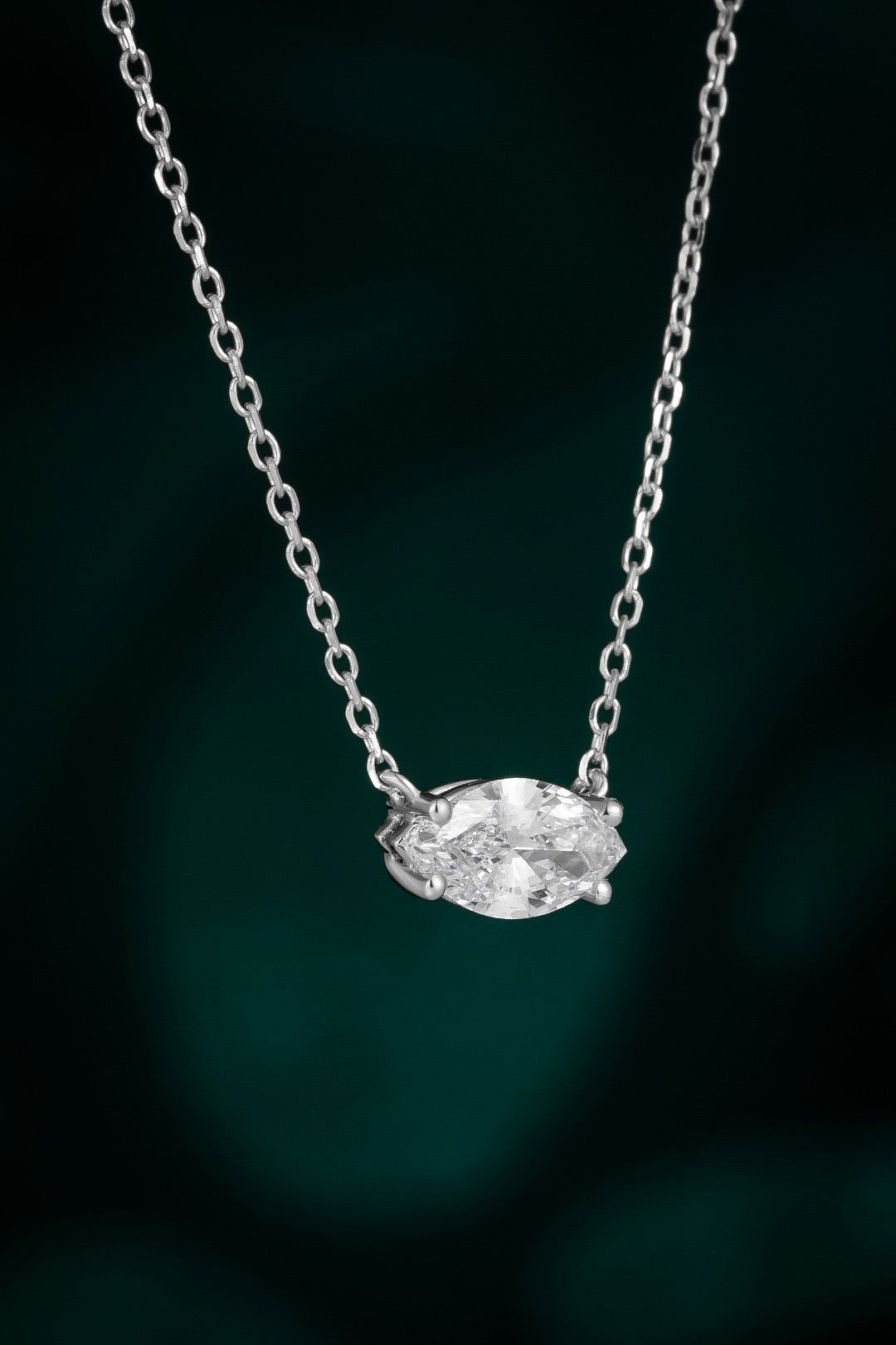 Pt950 Lab Grown Diamond Necklace 16+2cm