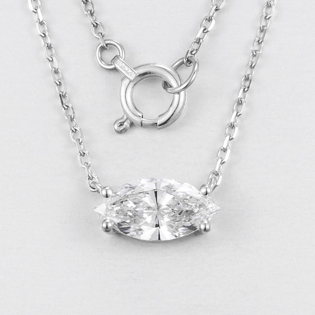 Pt950 Lab Grown Diamond Necklace 16+2cm