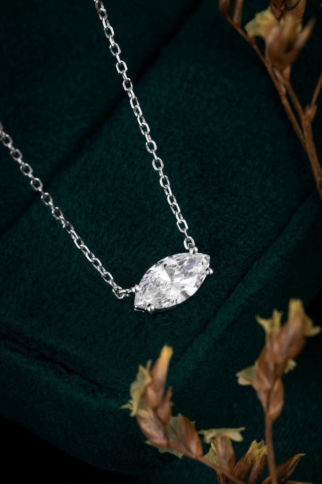 Pt950 Lab Grown Diamond Necklace 16+2cm