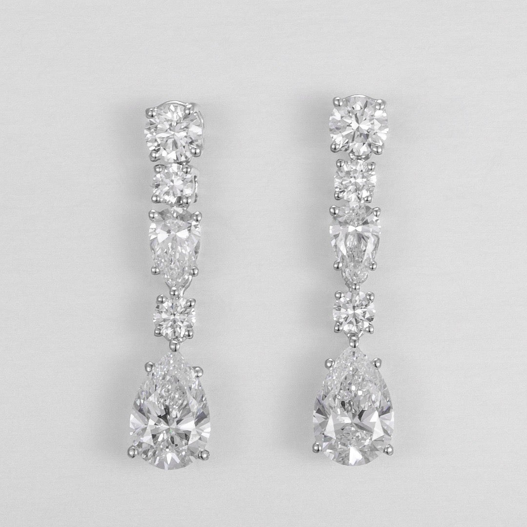 Pt900 Lab Grown Diamond Earrings