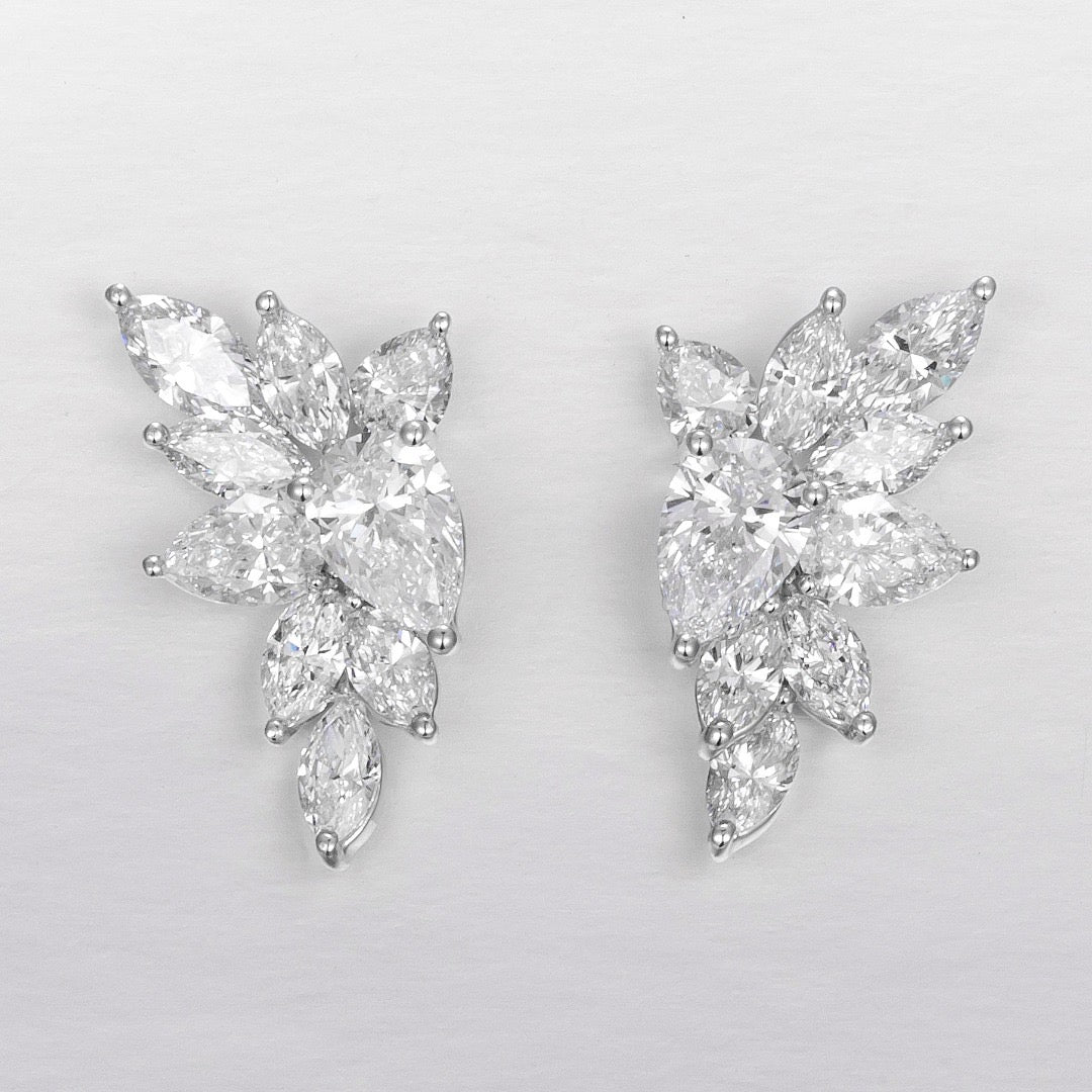 Pt900 Lab Grown Diamond Earrings