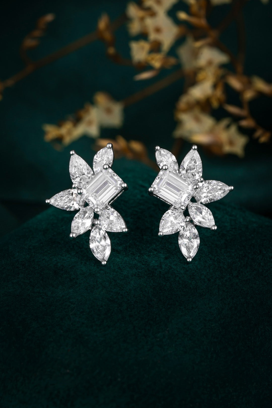Pt900 Lab Grown Diamond Earrings