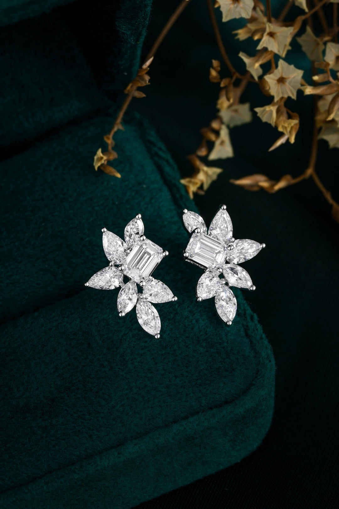 Pt900 Lab Grown Diamond Earrings