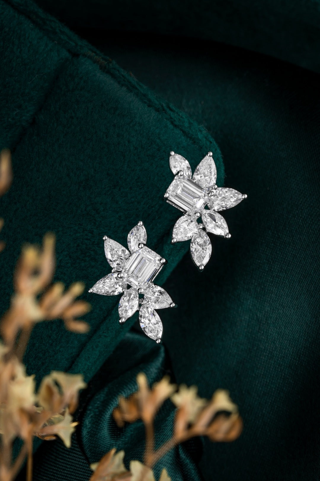 Pt900 Lab Grown Diamond Earrings