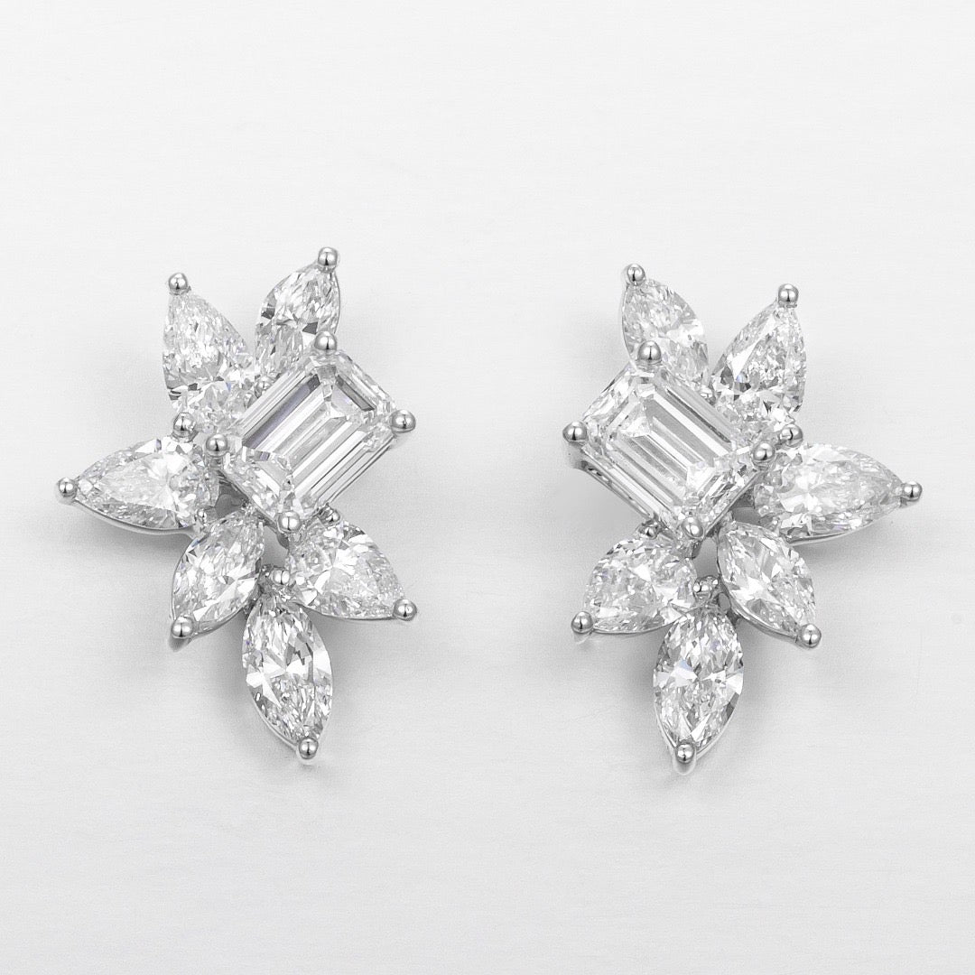 Pt900 Lab Grown Diamond Earrings