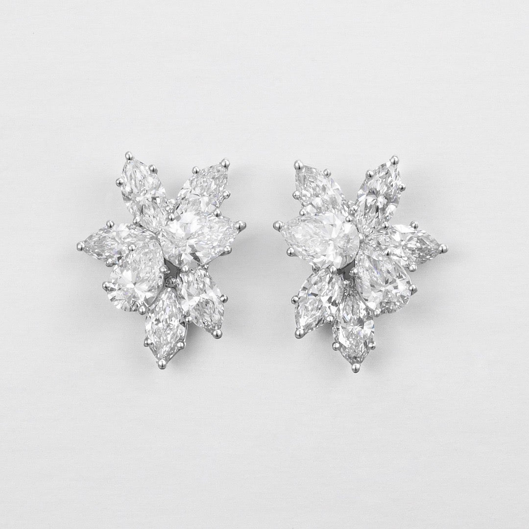 Pt900 Lab Grown Diamond Earrings