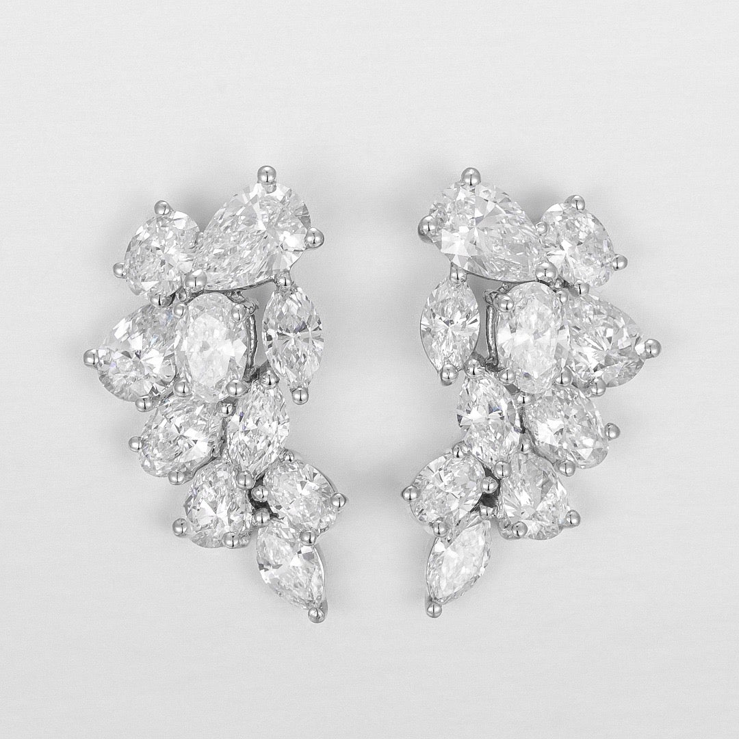Pt900 Lab Grown Diamond Earrings