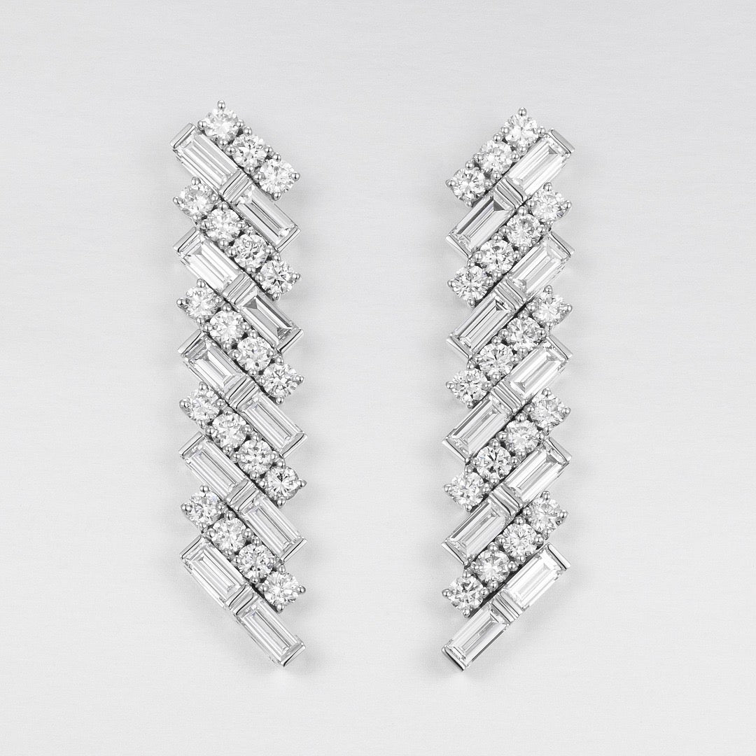 Pt900 Lab Grown Diamond Earrings