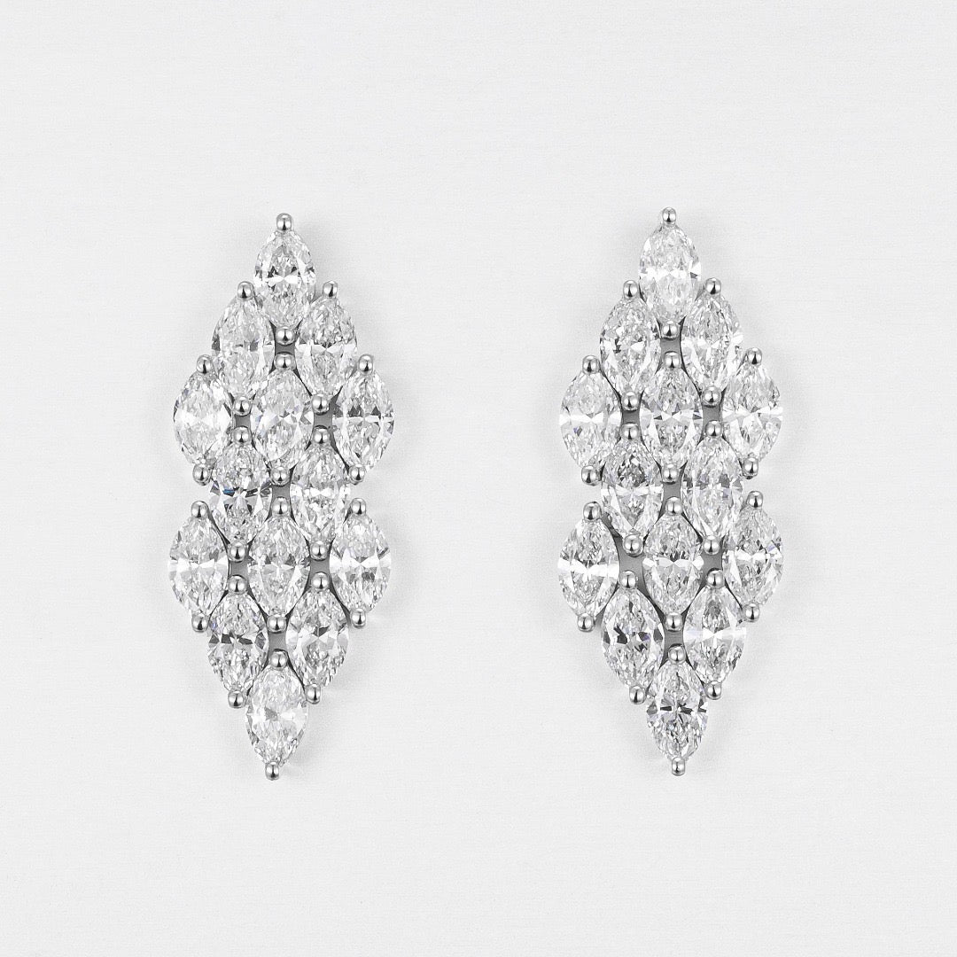 Pt900 Lab Grown Diamond Earrings