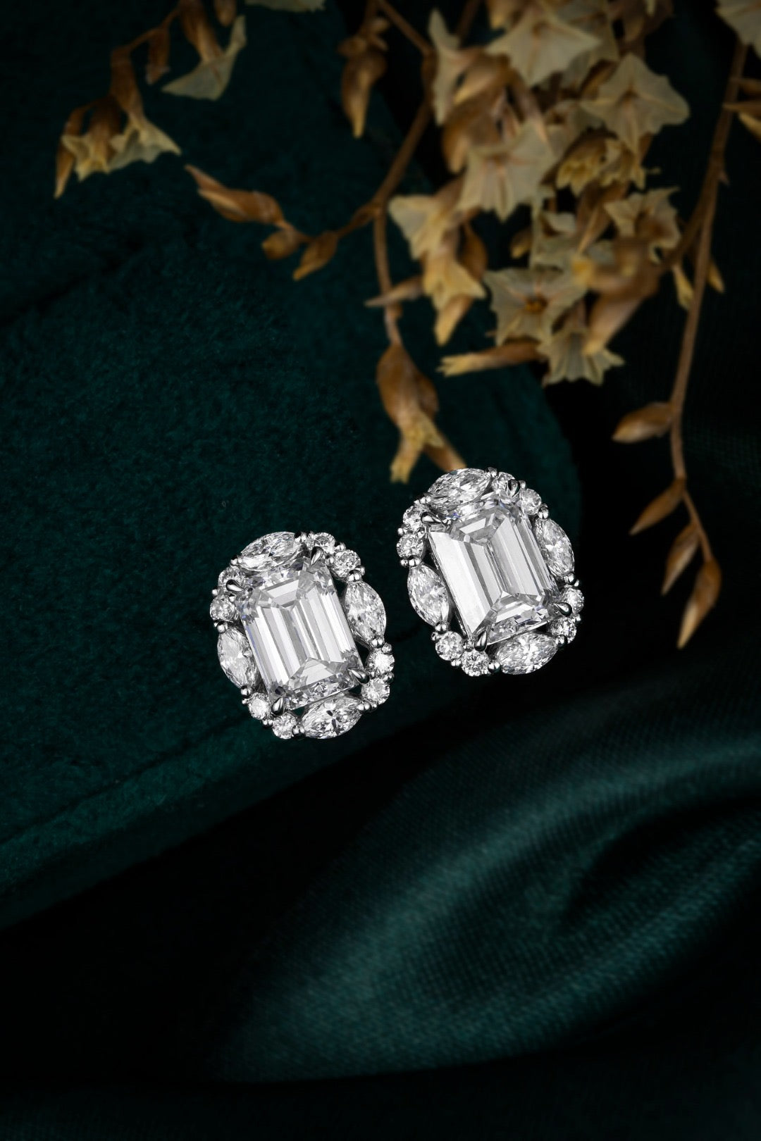 Pt900 Lab Grown Diamond Earrings