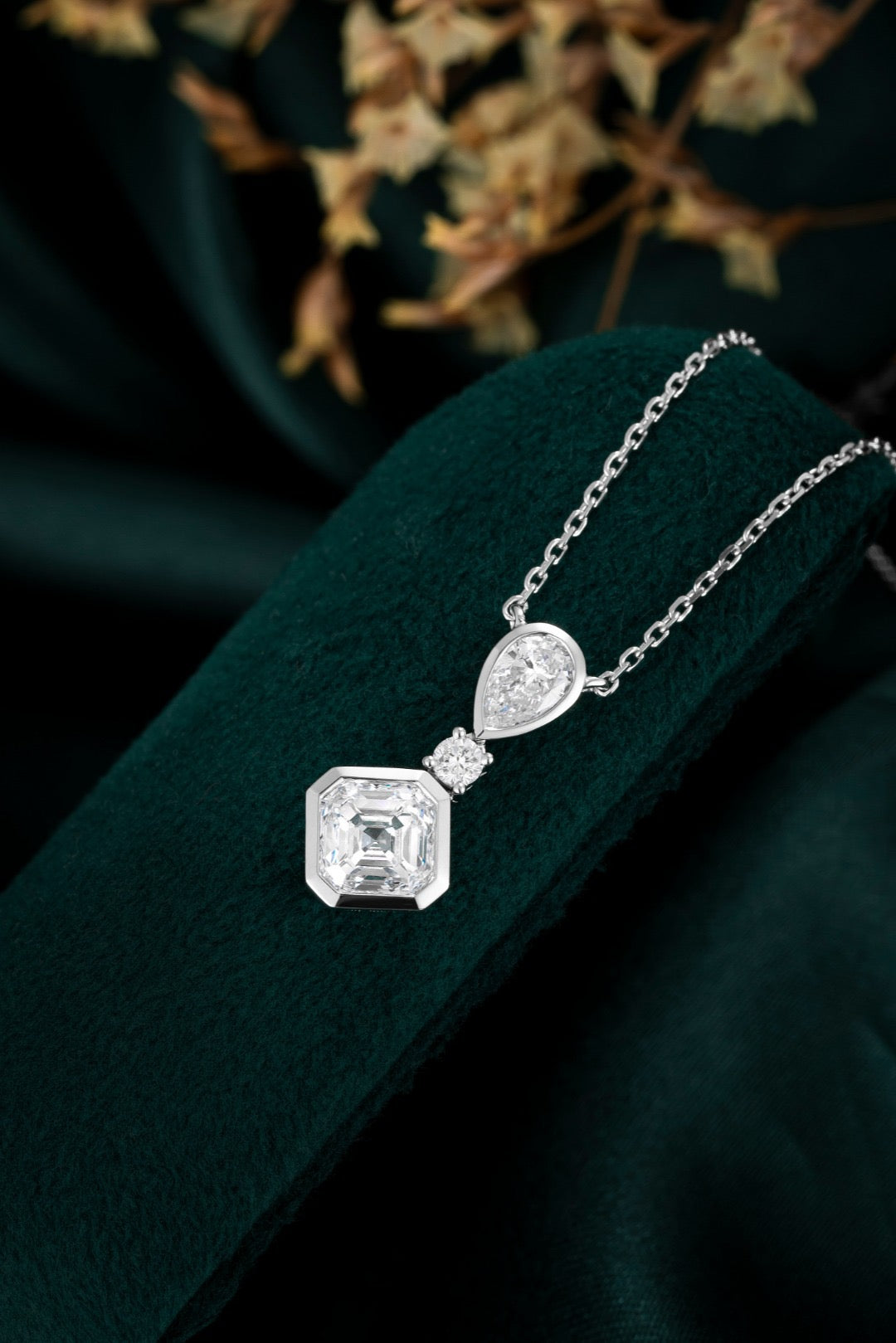 Pt900 Lab Grown Diamond Necklace