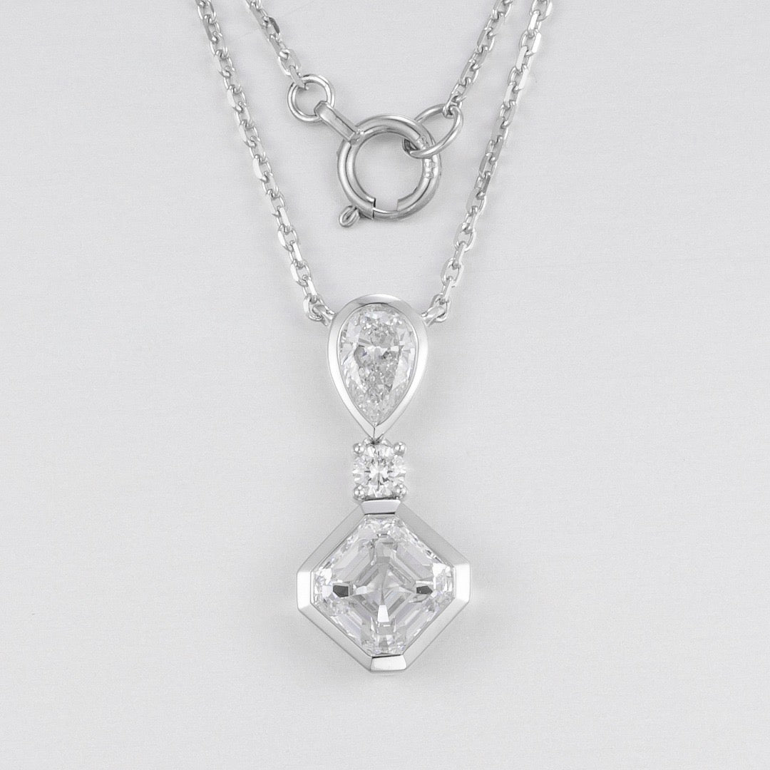 Pt900 Lab Grown Diamond Necklace