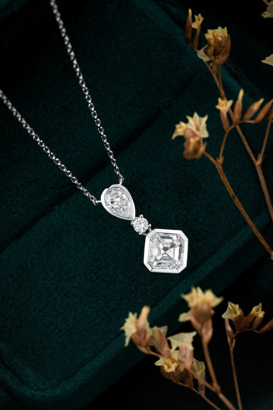 Pt900 Lab Grown Diamond Necklace