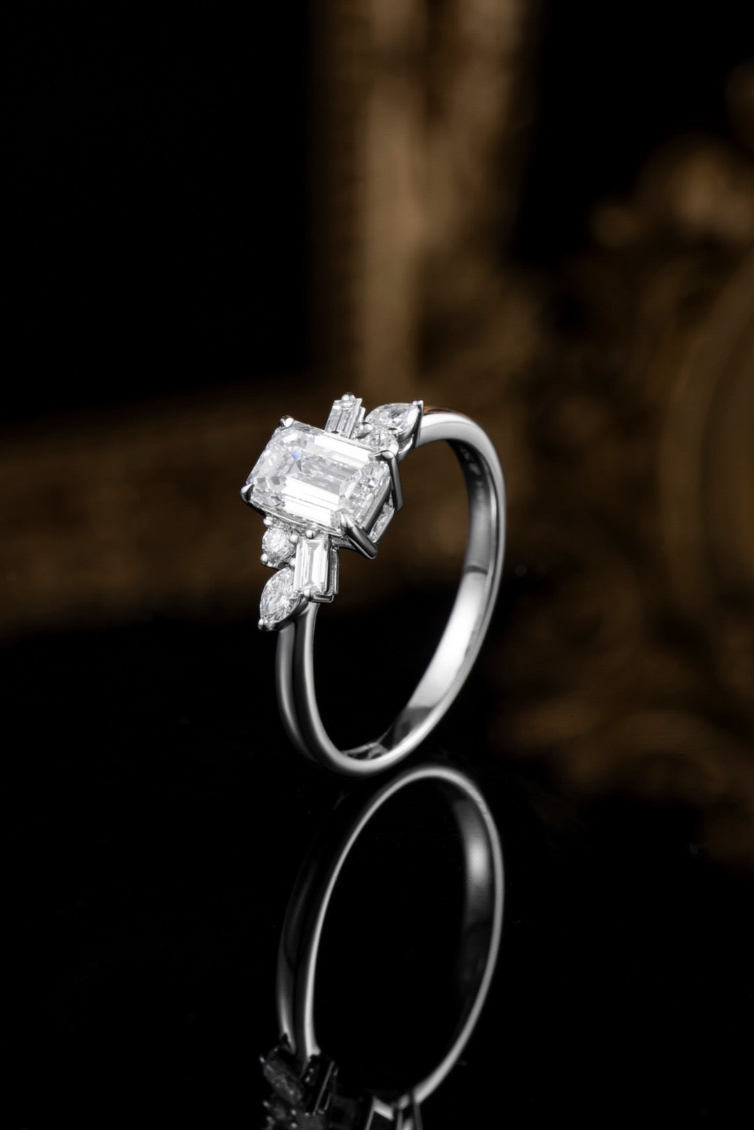 Pt900 Lab Grown Diamond Ring