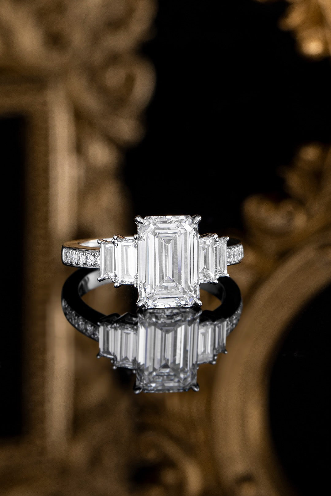Pt900 Lab Grown Diamond Ring