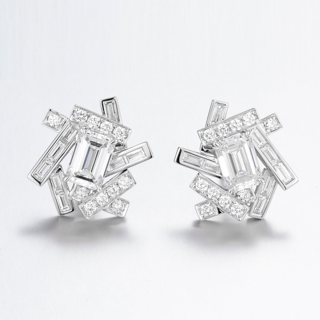 Pt900 Lab Grown Diamond Earrings