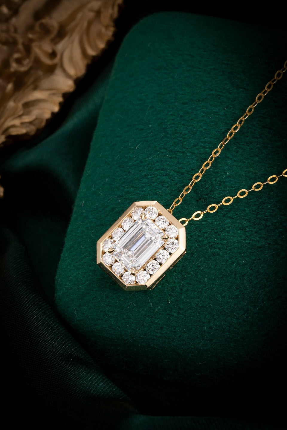 14K Lab Grown Diamond Pendant