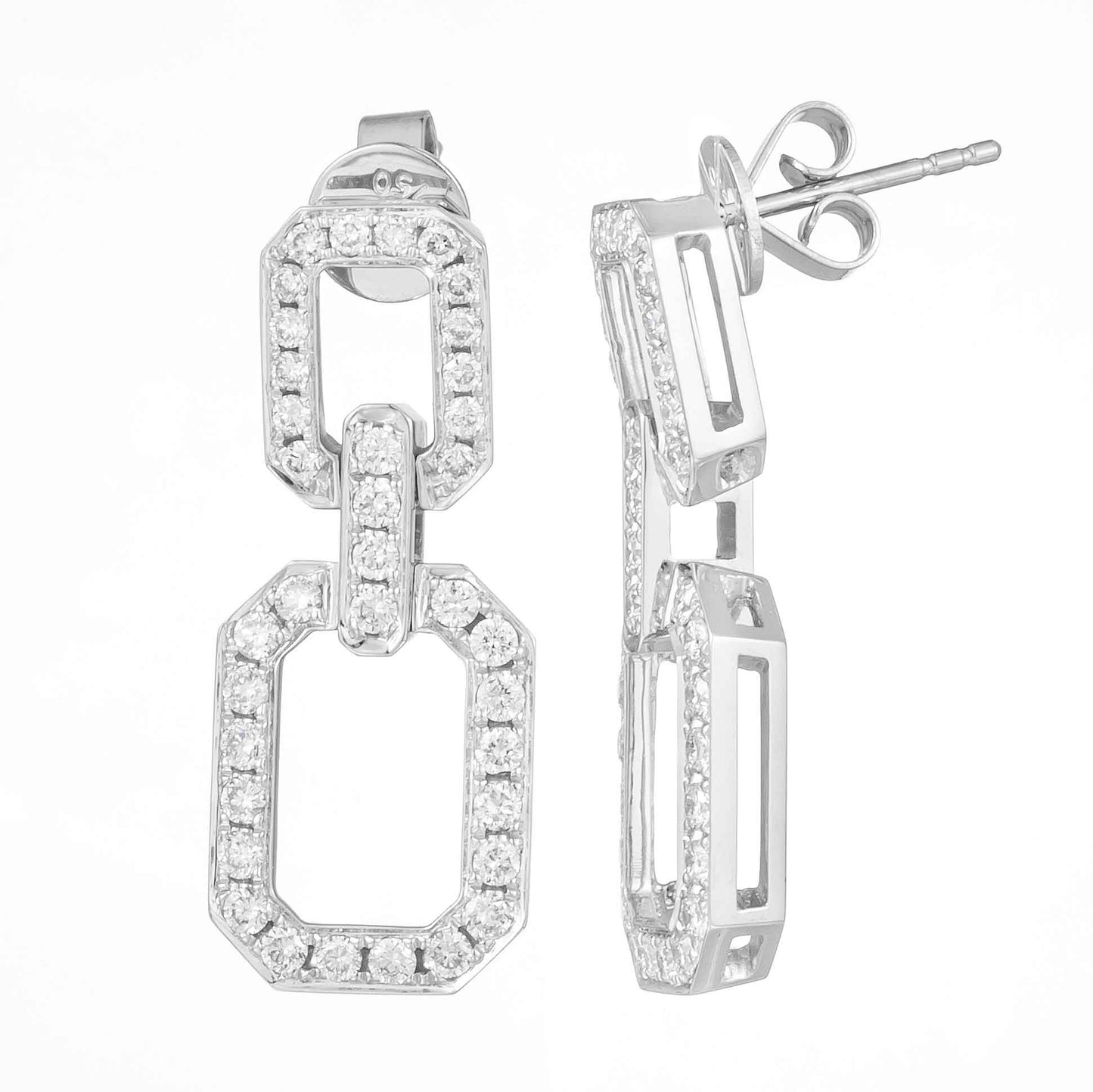 18K Lab Grown Diamond Earrings