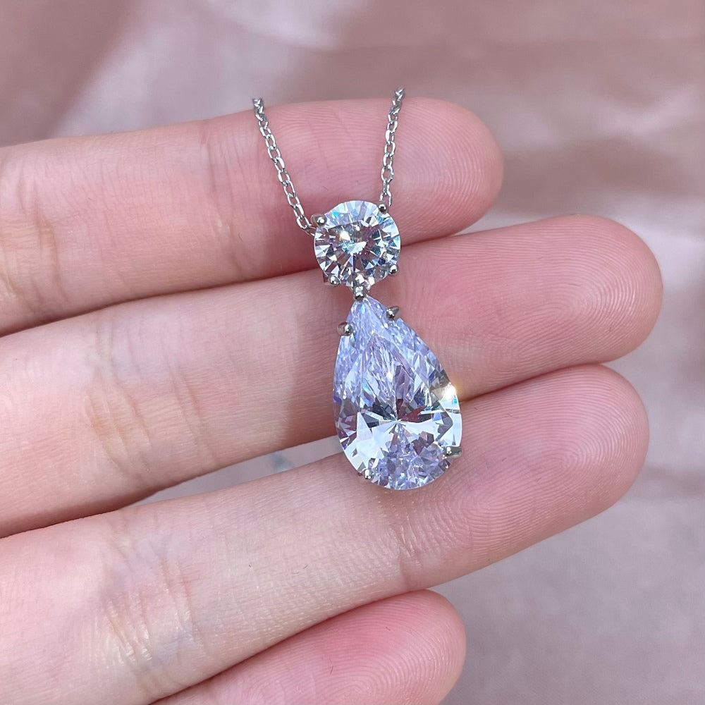 Burton Jewelry - S925 Silver Lab Grown Diamond Necklace