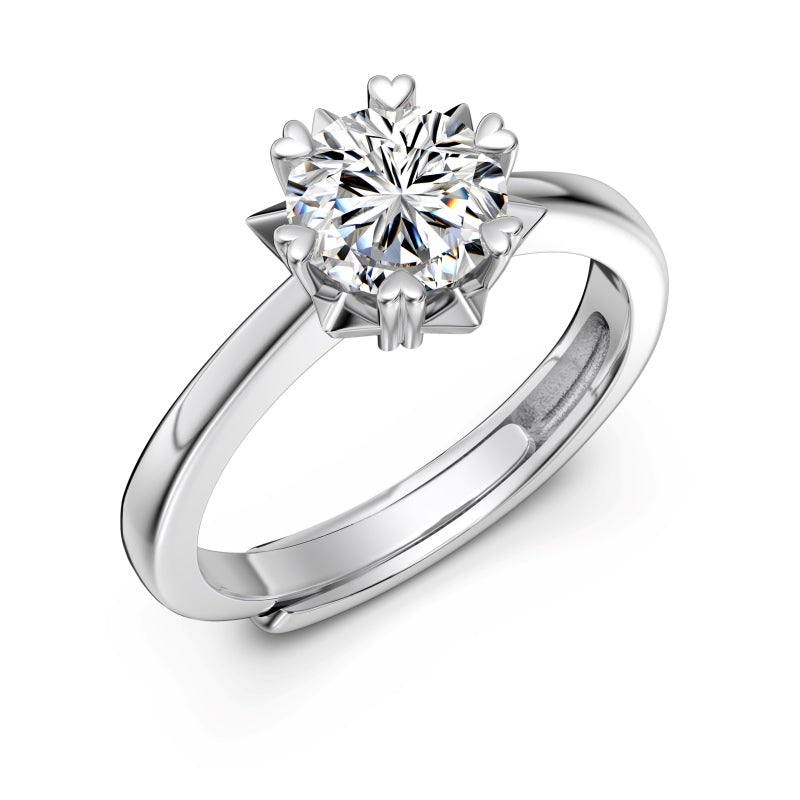 Burton Jewelry - S925 Silver Lab Grown Diamond Ring