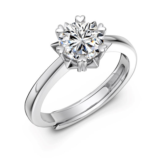 Burton Jewelry - S925 Silver Lab Grown Diamond Ring