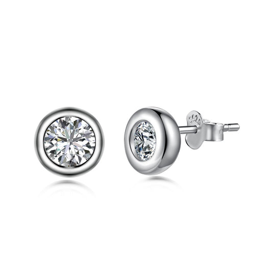 Burton Jewelry - S925 Silver Lab Grown Diamond Earrings